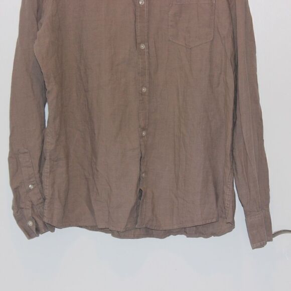 Nordstrom Trim Fit Linen Long Sleeve Button Down Shirt Men Size XL - Picture 3 of 8